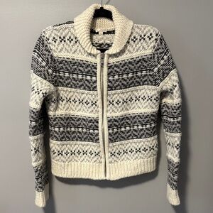 GAP Wool Blend Zip Sweater